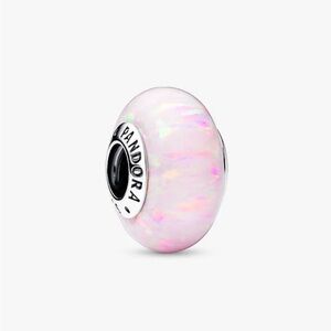 Pandora 925 Silver Opalescent Pink Opal Glass Charm